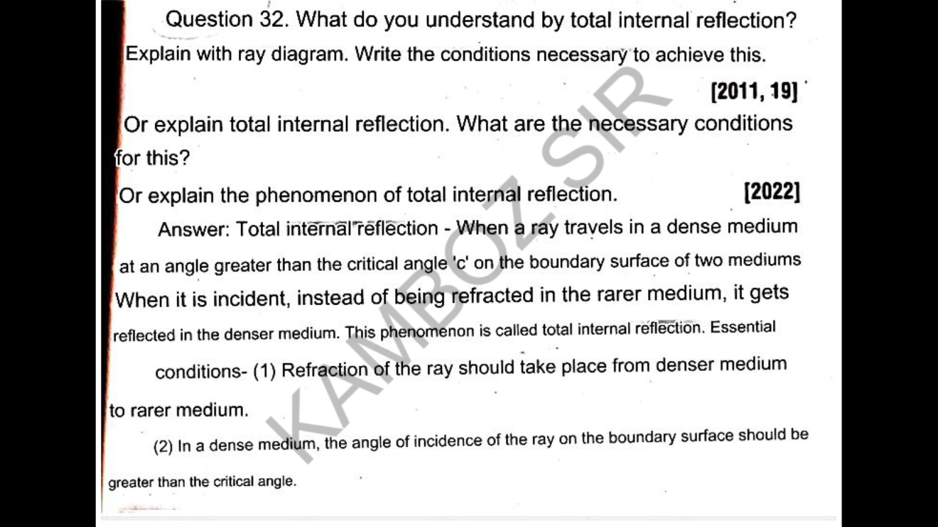 Class Th Physics Very Short Important Questions Board Paper