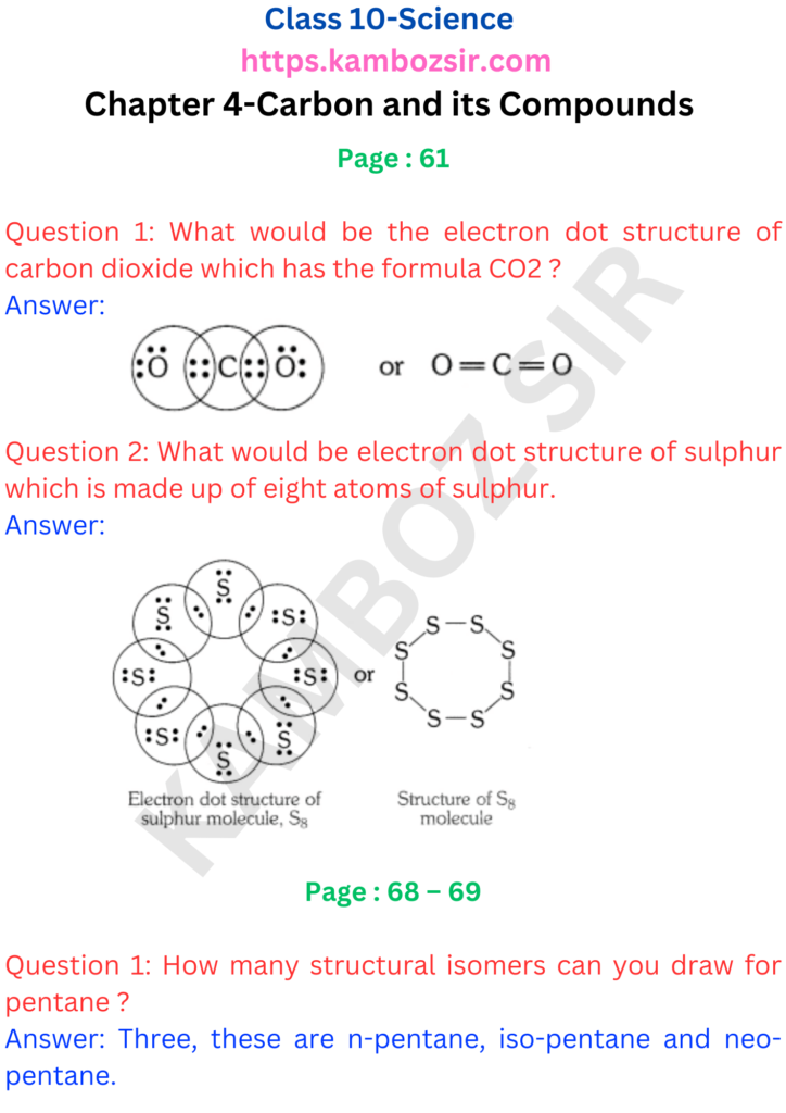 Class 10 Chapter 4-Carbon and its Compounds Solution