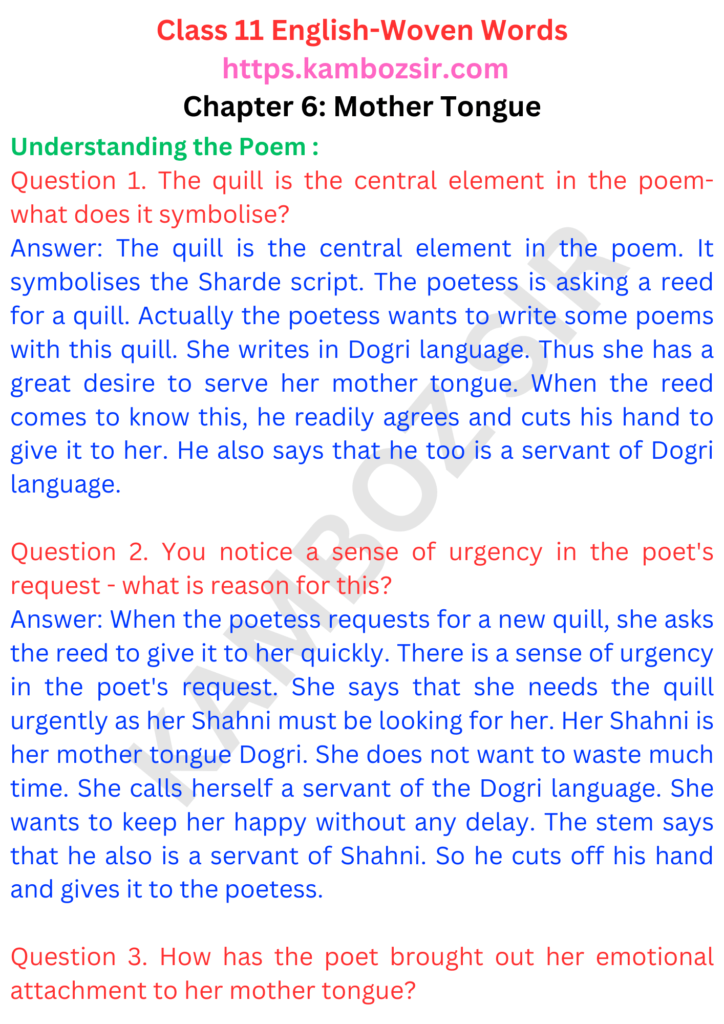 Chapter 6: Mother Tongue Solution
