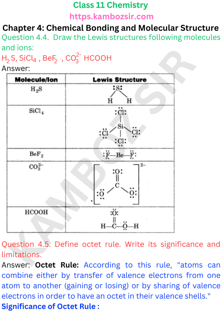 Class 11th Chemistry Chapter 4