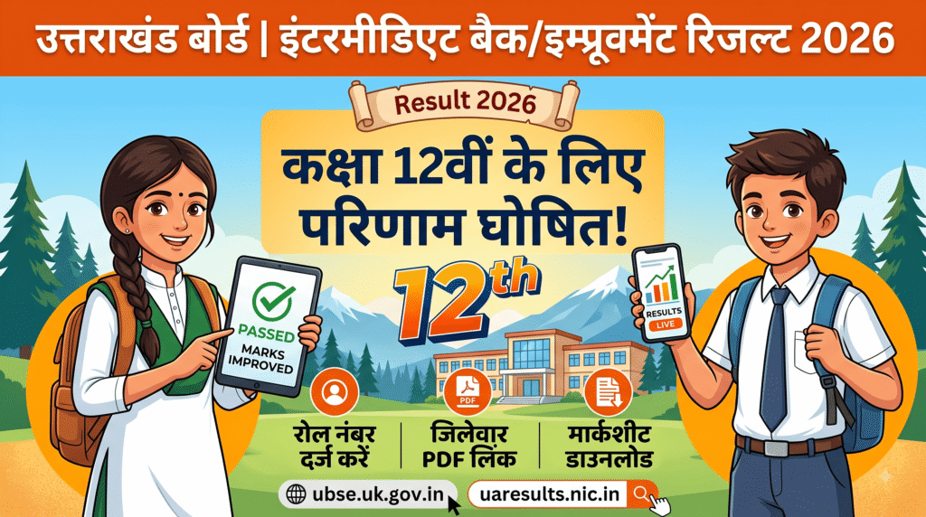 Uttarakhand Board 12th Improvement Result 2026