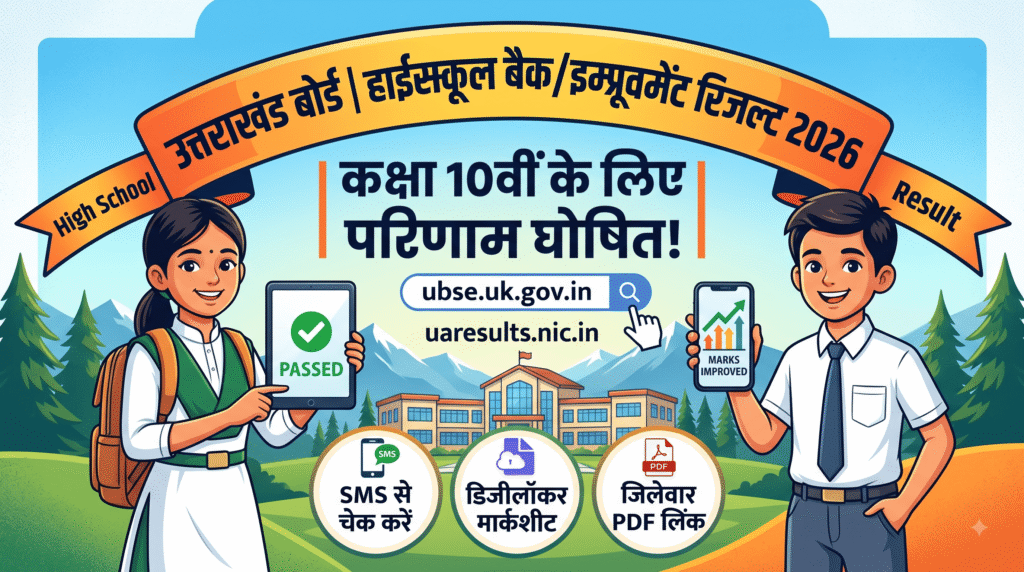 Uttarakhand Board 10th Improvement Result 2026